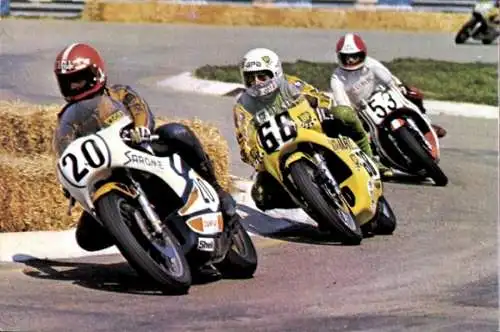 Ak Rennfahrer Charles Mortimer, Jean Paul Boinet, Kork Ballington, Motorradrennen