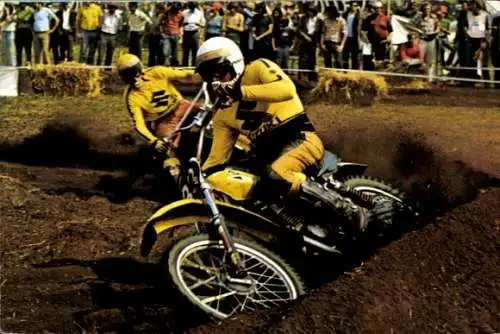 Ak Motocrossrennen, Rennfahrer Sylvain Geboers, Joel Robert, Motorräder