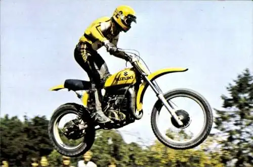 Ak Motocrossrennen, Rennfahrer Roger Decoster, Motorrad, Suzuki