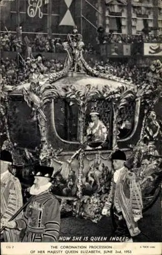 Ak Coronation Procession of Queen Elizabeth, 1953, Tuck