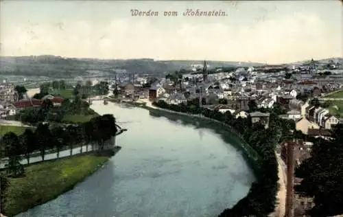 Ak Werden Essen im Ruhrgebiet, Blick vom Hohenstein