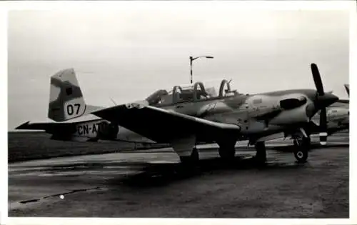 Foto Marokkanisches Militärflugzeug, Moroccan AF, Beechcraft T34 C, CN ATG 07