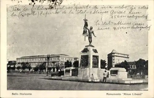 Ak Belo Horizonte Brasilien, Monument Minas Liberal