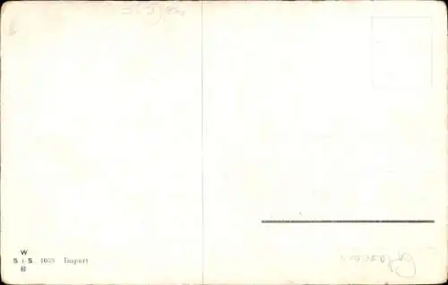 Künstler Ak Intermezzo, Frau hinterm Vorhang