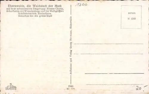 Ak Eberswalde in der Mark, Hauptbahnhof