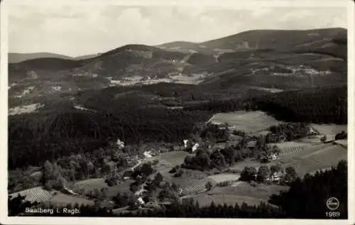 Ak Zachełmie Saalberg im Riesengebirge Schlesien, Panorama mit Hochgebirge