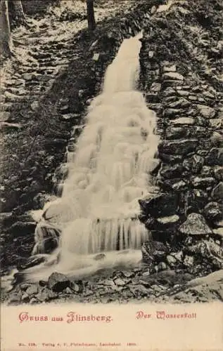 Ak Świeradów Zdrój Bad Flinsberg Schlesien, Wasserfall