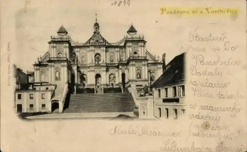 Ak Wambierzyce Albendorf Schlesien, Wallfahrtskirche