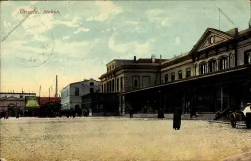 Ak Utrecht Niederlande, Bahnhof