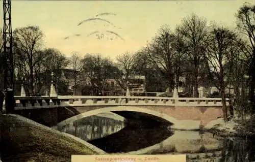 Ak Zwolle Overijssel Niederlande, Sassenpoortenbrug