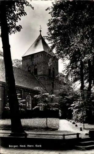 Ak Borger Drenthe Niederlande, Ned. Herv. Kerk