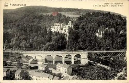 Ak Remouchamps Aywaille Wallonien Lüttich, Château de Montjardin et les Arcades