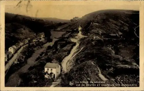 Ak La Roche en Ardenne Wallonien Luxemburg, Dester und Kapelle St. Marguerite