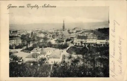 Ak Teplice Šanov Teplitz Schönau Region Aussig, Gesamtansicht