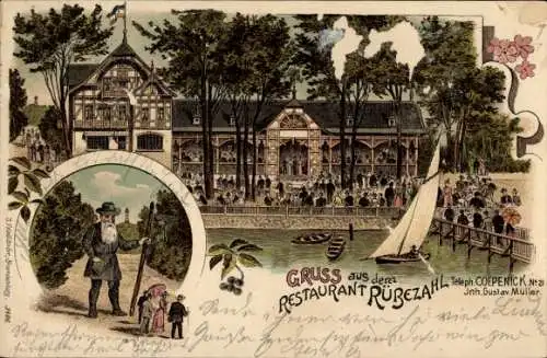 Litho Berlin Köpenick, Restaurant Rübezahl am Müggelsee, Inh. Gustav Müller