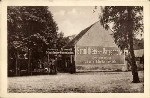 Ak Nowawes Babelsberg Potsdam, Restaurant zum Birkenwald, Stahnsdorferstraße 28