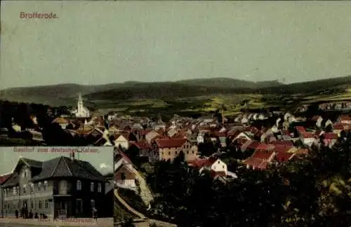 Ak Brotterode in Thüringen, Gesamtansicht, Gasthof zum deutschen Kaiser