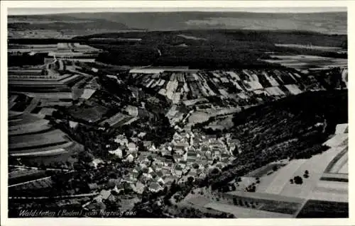 Ak Waldstetten im Ostalbkreis Württemberg, Fliegeraufnahme