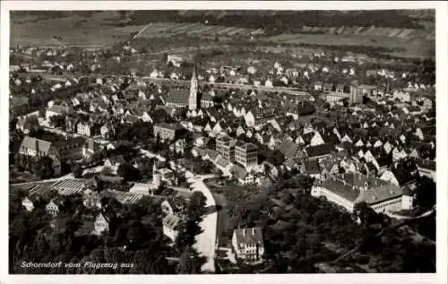 Ak Schorndorf im Remstal Württemberg, Fliegeraufnahme