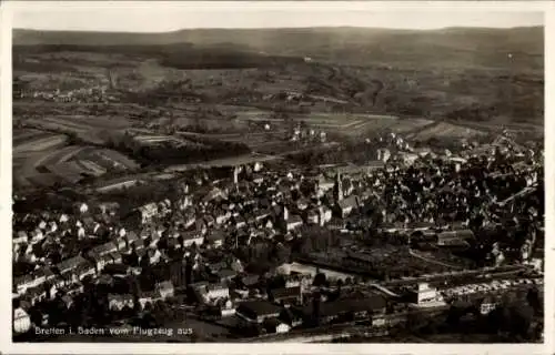 Ak Bretten in Baden, Fliegeraufnahme