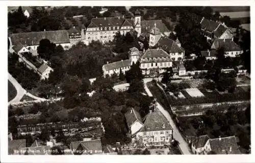 Ak Heitersheim im Schwarzwald, Fliegeraufnahme, Schloss