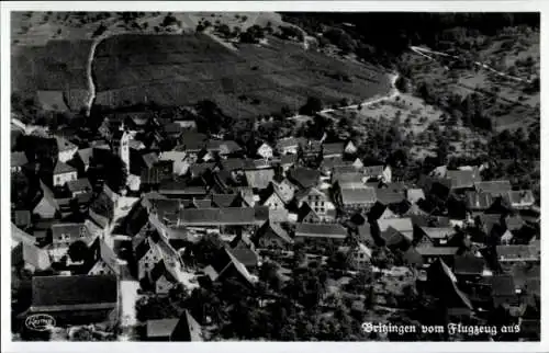 Ak Britzingen Müllheim in Baden Schwarzwald, Fliegeraufnahme