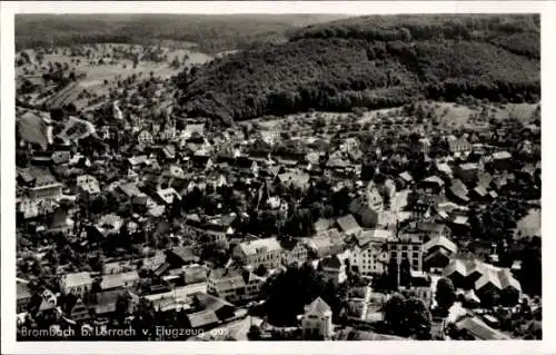 Ak Brombach Lörrach in Baden, Fliegeraufnahme