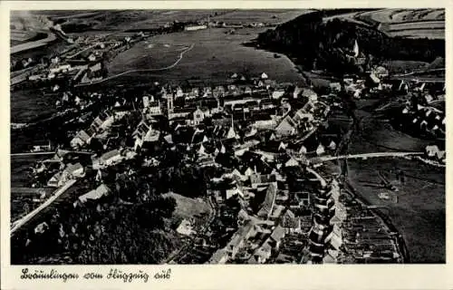 Ak Bräunlingen im Schwarzwald Baden, Fliegeraufnahme