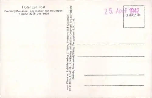 Ak Freiburg im Breisgau, Fliegeraufnahme