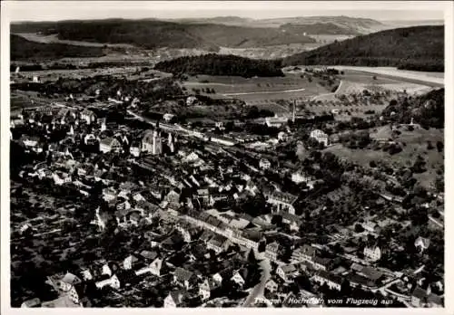 Ak Tiengen am Oberrhein, Fliegeraufnahme