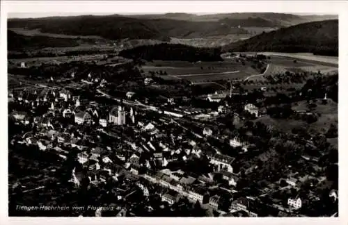 Ak Waldshut Tiengen am Hochrhein, Fliegeraufnahme