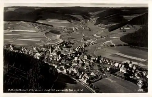 Ak Vöhrenbach im Schwarzwald Baden, Fliegeraufnahme