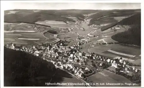 Ak Vöhrenbach im Schwarzwald Baden, Fliegeraufnahme