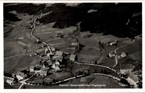 Ak Peterzell Sankt Georgen im Schwarzwald, Fliegeraufnahme