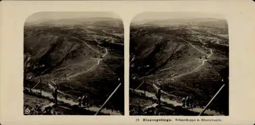 Stereo Foto Malá Úpa Kleinaupa Riesengebirge Region Königgrätz, Schneekoppe