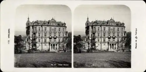 Stereo Foto Karlovy Vary Karlsbad Stadt, Hotel Bristol