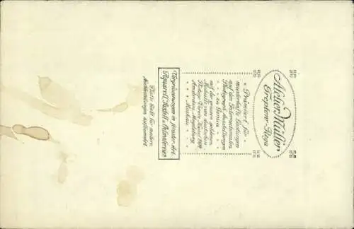 Kabinett Foto Trzebiatów Treptow an der Rega Westpommern, Mann-Porträt, Buch