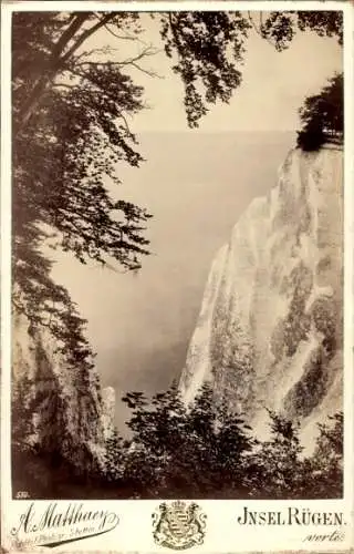 Kabinett Foto Insel Rügen, Gesamtansicht, Felsen, Wald