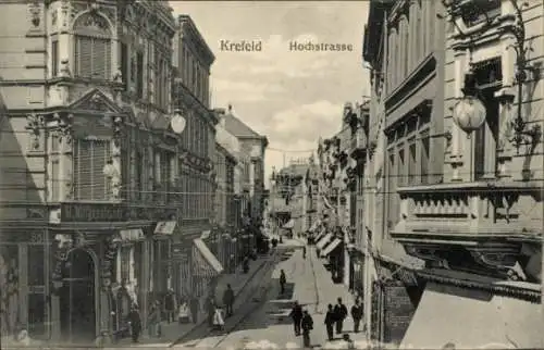 Ak Krefeld am Niederrhein, Hochstraße