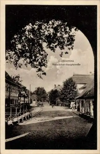 Ak Lübbenau Spreewald, Vorstädter Hauptstraße