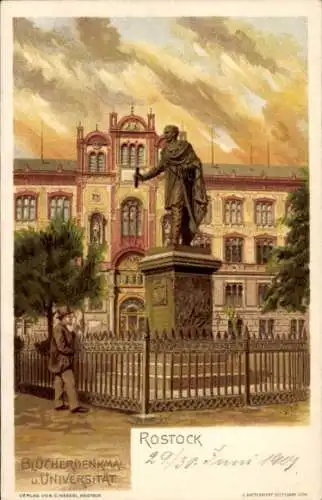 Litho Rostock, Blücherdenkmal, Universität