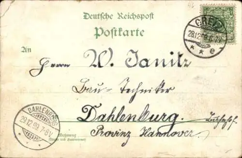 Litho Greiz im Vogtland Thüringen; Reichenbach, Elsterberg, Hotel Steinicht