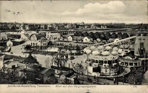 Ak Mannheim in Baden, Jubiläums-Ausstellung 1907, Blick auf den Vergnügungspark