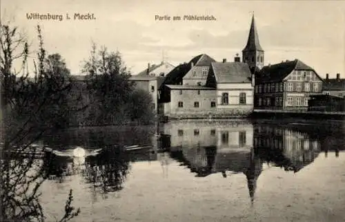 Ak Wittenburg in Mecklenburg, am Mühlenteich