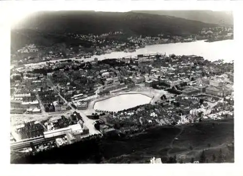 Foto Bergen Norwegen, Fliegeraufnahme