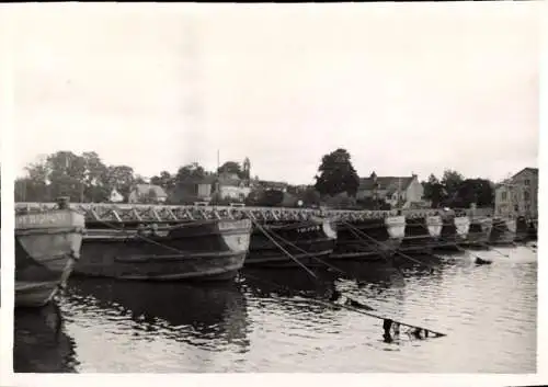 Foto Valvins Seine-et-Marne, angelegte Schiffe, 1940