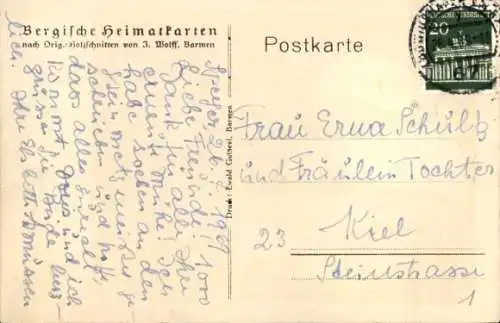 Künstler Ak Wolff, J., Barmen Wuppertal, Kirchstraße vom Rathaus