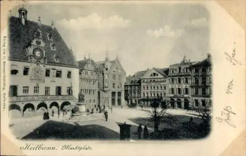 Ak Heilbronn am Neckar, Marktplatz