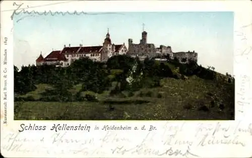 Golden Windows Ak Heidenheim an der Brenz Württemberg, Schloss Hellenstein