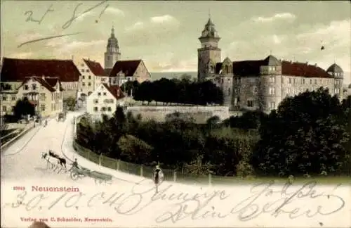 Ak Neuenstein im Hohenlohekreis Württemberg, Schloss